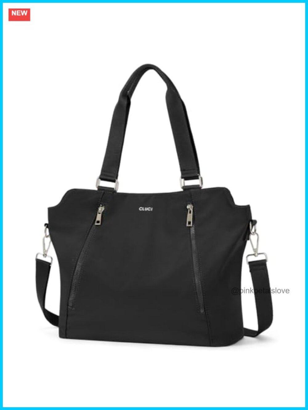 Large Hobo Tote Bag with Multiple Pockets Water Repellent Nylon Shoulder Bag